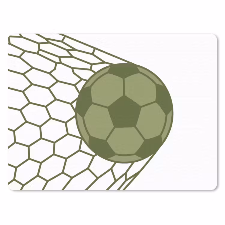 Voetbal - Goal - Sport - Groen muismat rubber klein -3d