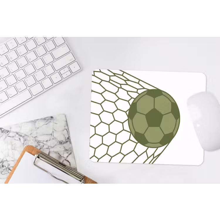 Voetbal - Goal - Sport - Groen muismat rubber klein -witbureau