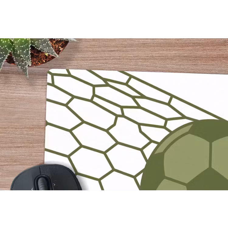 Voetbal - Goal - Sport - Groen muismat rubber klein -closeup