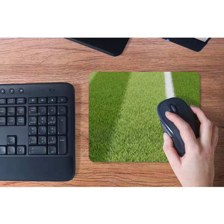 Voetbal - Grasveld - Sport - Groen muismat rubber klein -toetsenbord