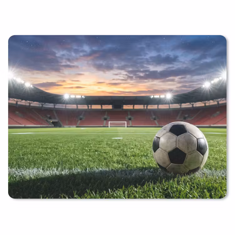 Voetbal - Stadion - Sport - Groen muismat rubber klein -3d