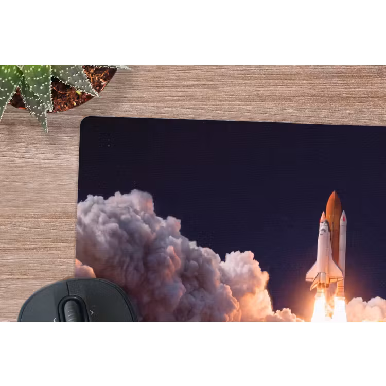 Mouse Pad - Spacecraft - Launch - Stars - Ruimtevaartuig - Lancering - Sterren muismat rubber klein