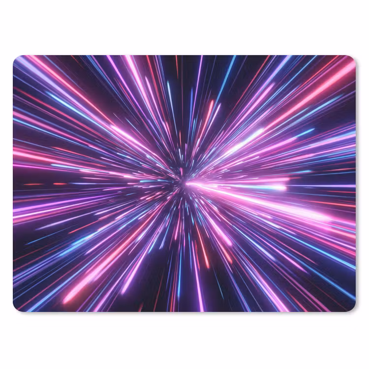 Lichtsnelheid - Ruimte - Roze - Paars muismat rubber klein -3d
