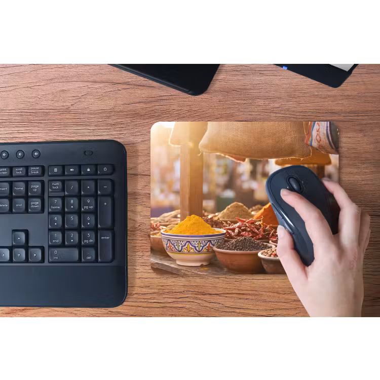 Mouse Pad - Spices - Market - Colorful - Specerijen - Markt - Kleurrijk muismat rubber klein