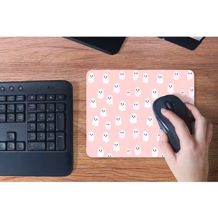 Spookjes - Patroon - Roze muismat rubber klein 262 -toetsenbord