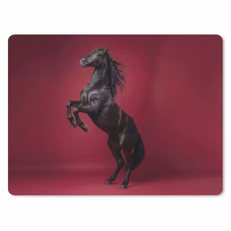Hengst - Steigert - Rood muismat rubber klein -3d