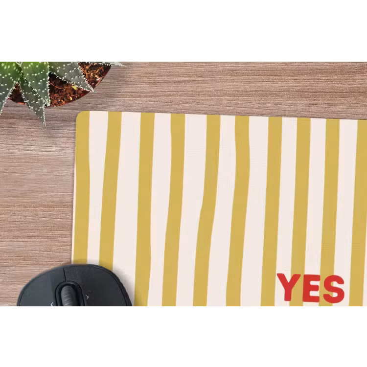 Strepen - Abstract - Yes you can - Rood muismat rubber klein -closeup