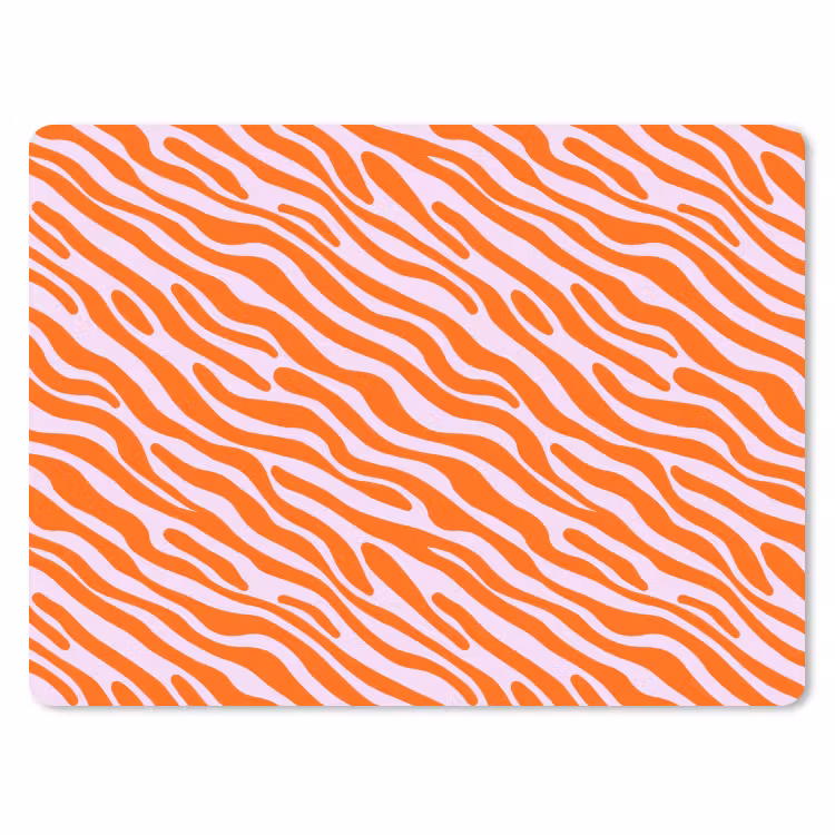 Strepen - Dynamisch - Oranje muismat rubber klein 262 -3d