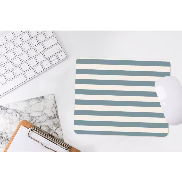 Strepen - Modern - Blauw muismat rubber klein 262 -witbureau