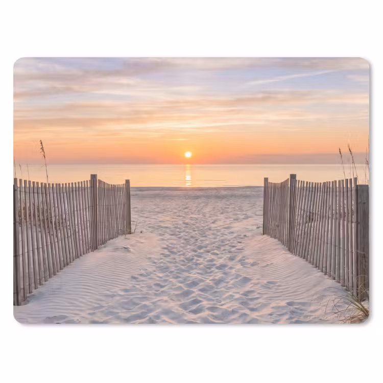 Zonsondergang - Strand - Zand muismat rubber klein -3d
