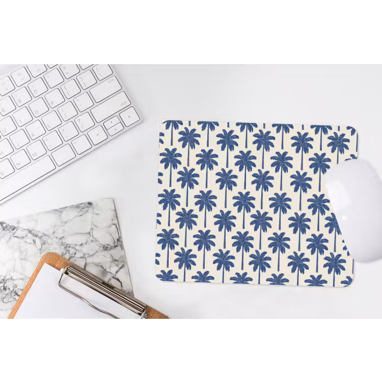 Symmetrisch - Palm - Blauw muismat rubber klein 262 -witbureau