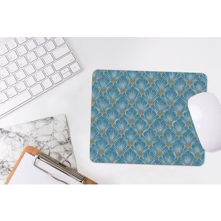 Symmetrisch - Patroon - Blauw muismat rubber klein 262 -witbureau