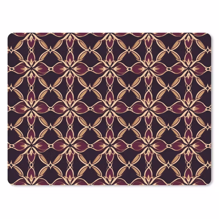 Symmetrisch - Tegel - Burgundy muismat rubber klein 262 -3d