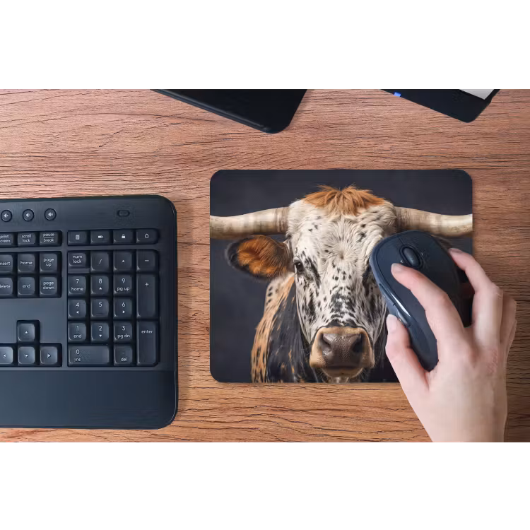 Stier - Kleurrijk - Hoorns muismat rubber klein -toetsenbord
