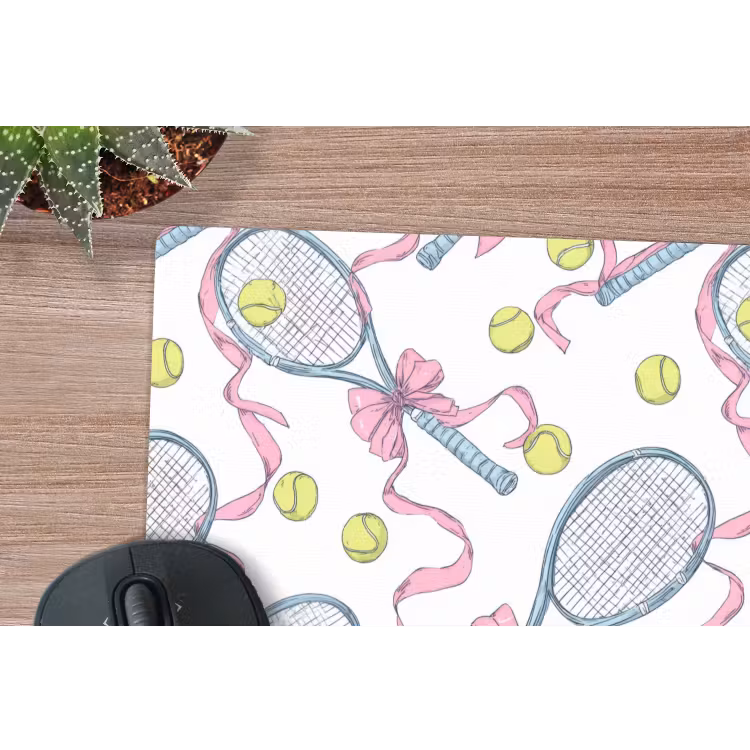 Tennis - Strikken - Kleurrijk muismat rubber klein 262 -closeup