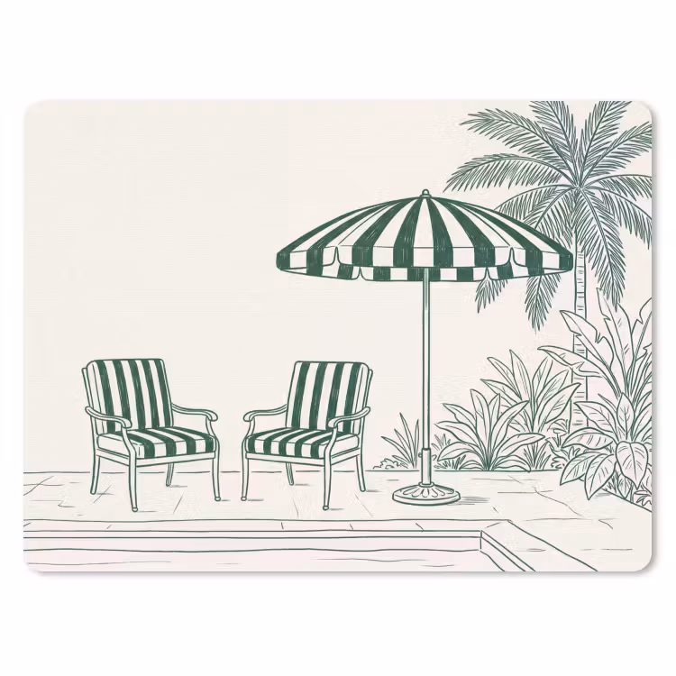 Terras - Illustratie - Groen muismat rubber klein -3d