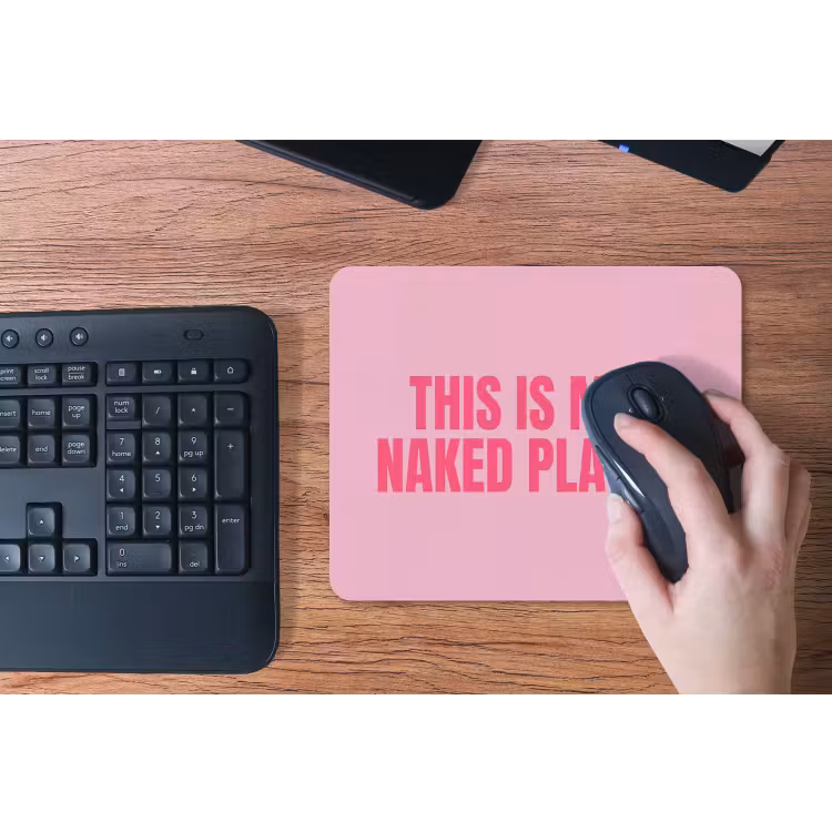 Tekst - Modern - Roze muismat rubber klein -toetsenbord