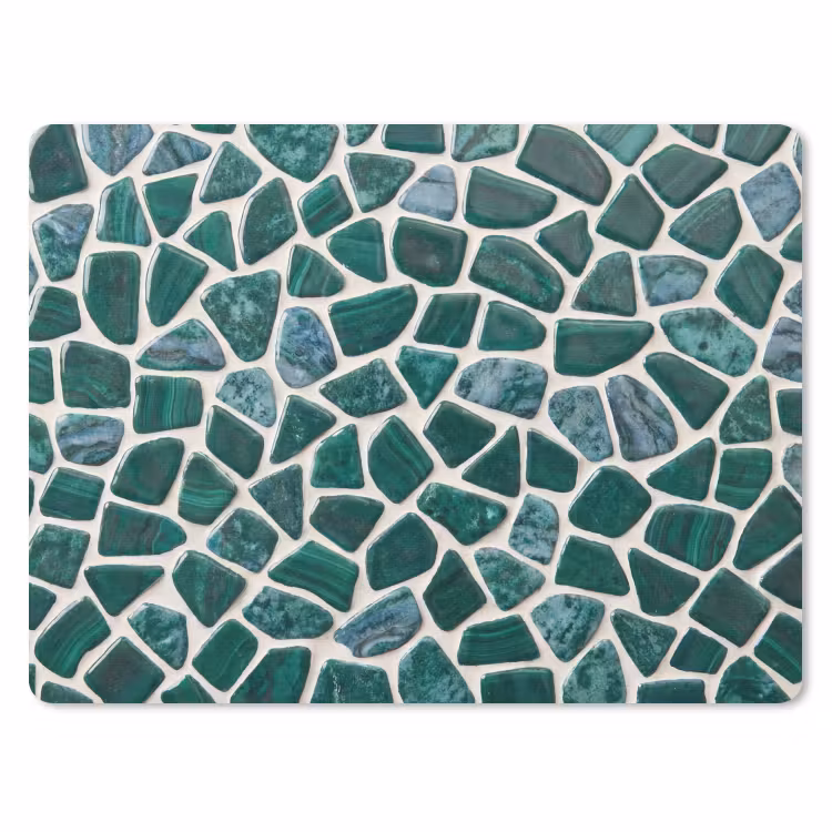 Textuur - Steen - Groen - Abstract - Patroon muismat rubber klein -3d