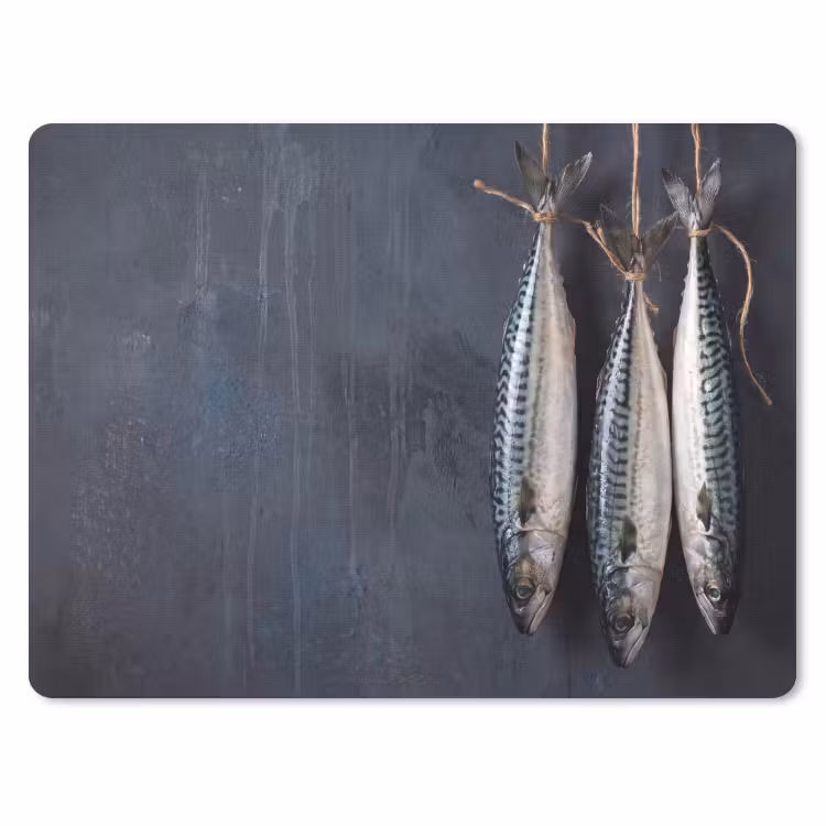 Mouse Pad - Three Fish - Rope - Drie vissen - Touw muismat rubber klein
