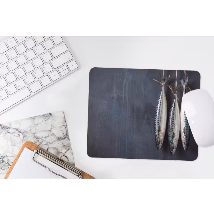 Mouse Pad - Three Fish - Rope - Drie vissen - Touw muismat rubber klein