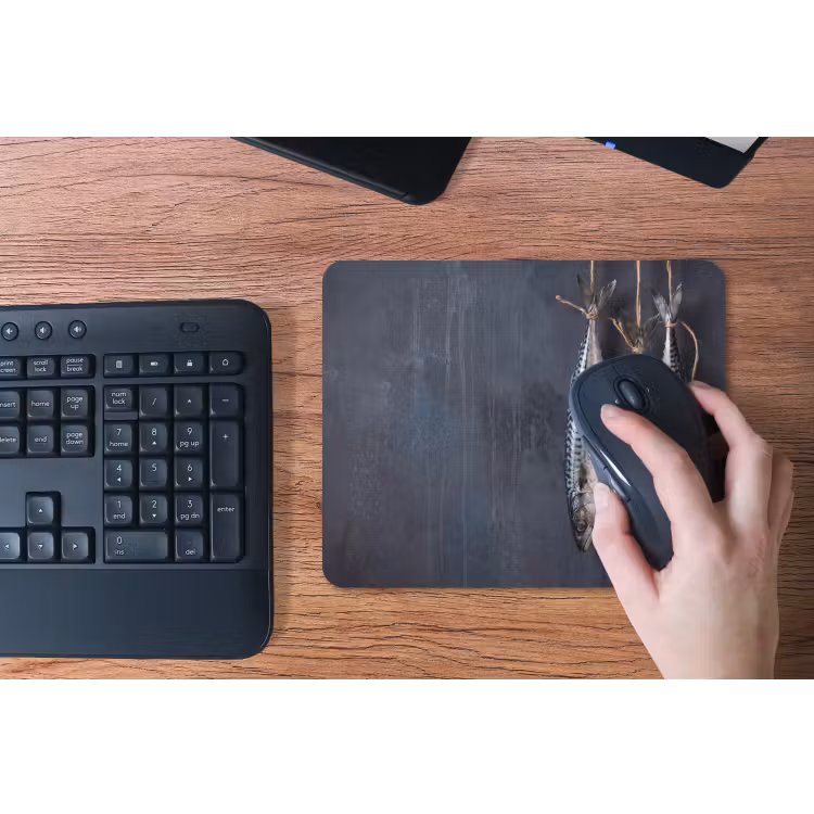 Mouse Pad - Three Fish - Rope - Drie vissen - Touw muismat rubber klein