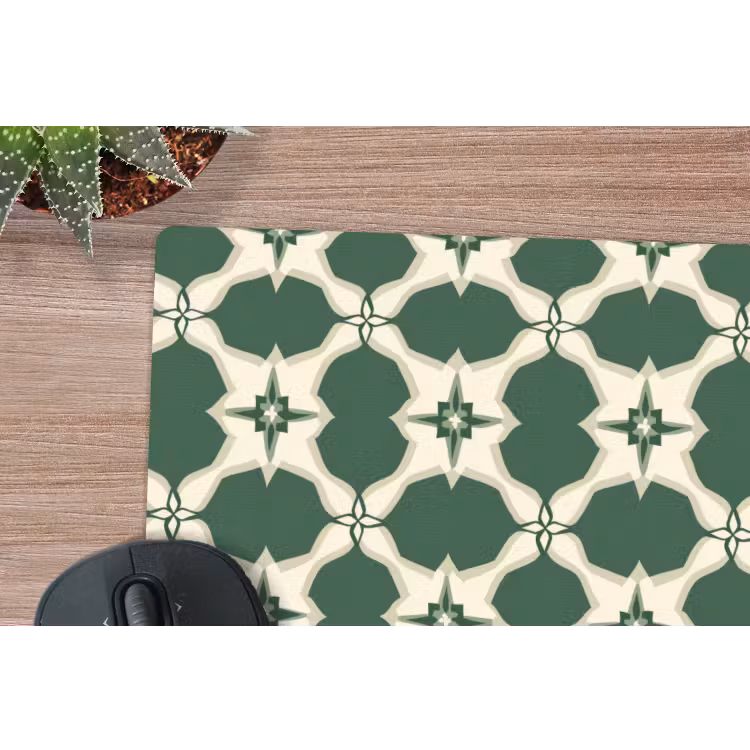 Tegel - Klassiek - Groen muismat rubber klein 262 -closeup