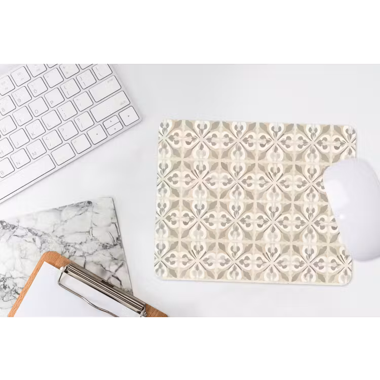 Tegel - Motief - Beige muismat rubber klein 262 -witbureau