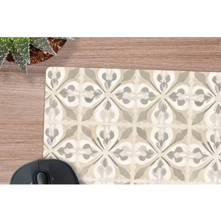 Tegel - Motief - Beige muismat rubber klein 262 -closeup
