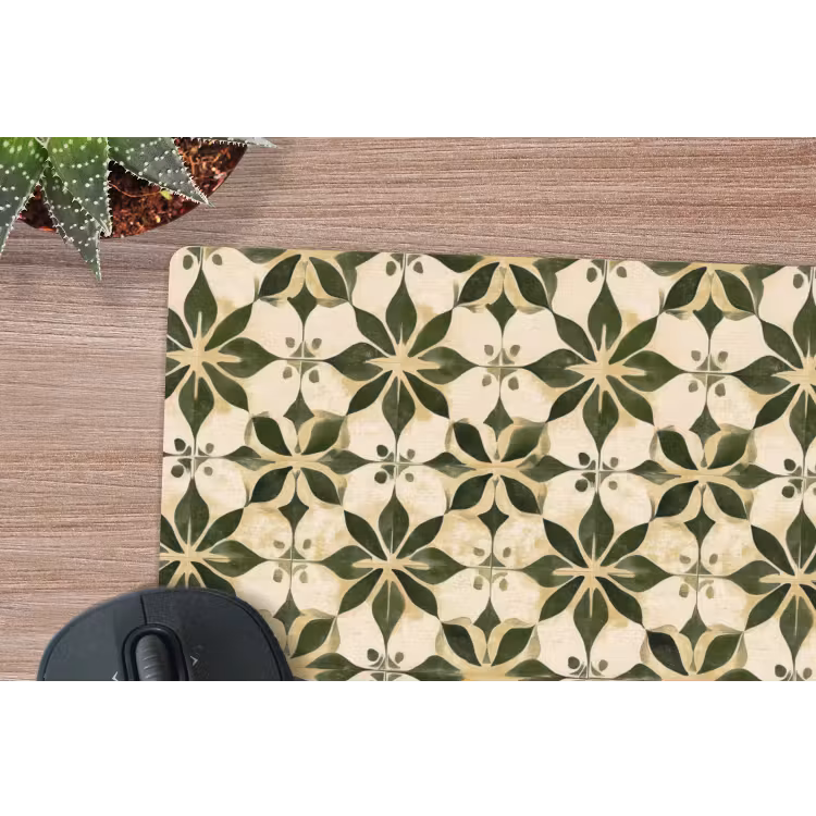Tegel - Dessin - Groen muismat rubber klein 262 -closeup