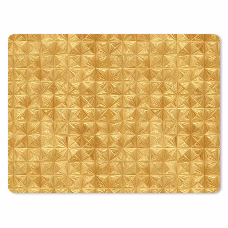 Tegels - Geometrisch - Reliëf - Goud muismat rubber klein 262 -3d