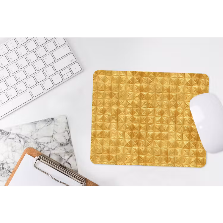 Tegels - Geometrisch - Reliëf - Goud muismat rubber klein 262 -witbureau