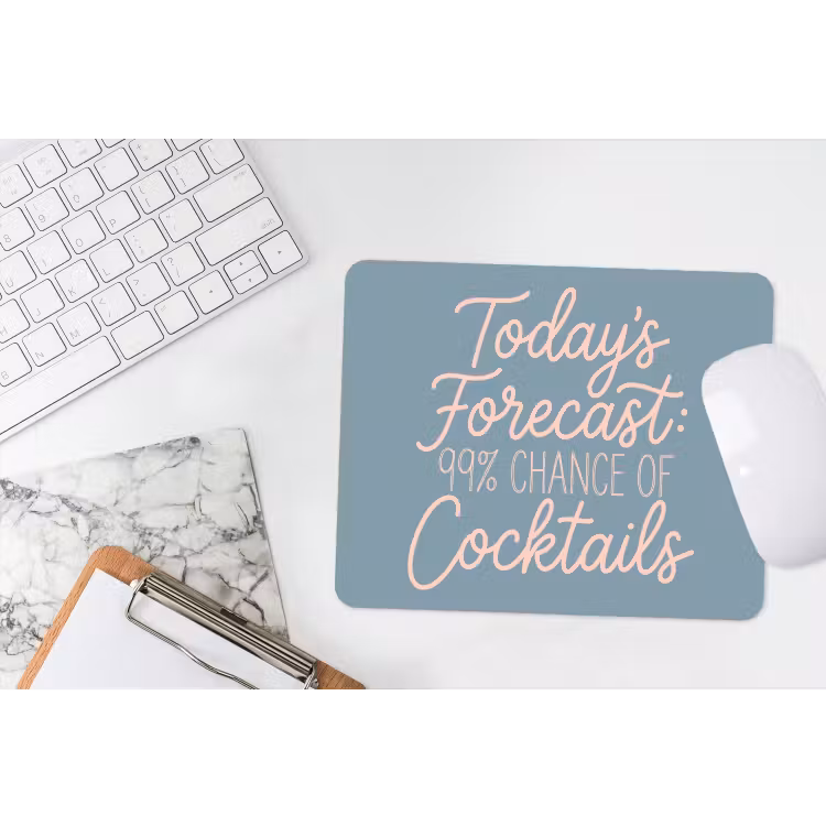 Today's Forecast - Cocktails - Blauw muismat rubber klein -witbureau