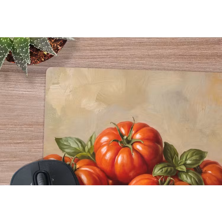 Mouse Pad - Tomatoes - Bowl - Food - Tomaten - Kom - Eten muismat rubber klein