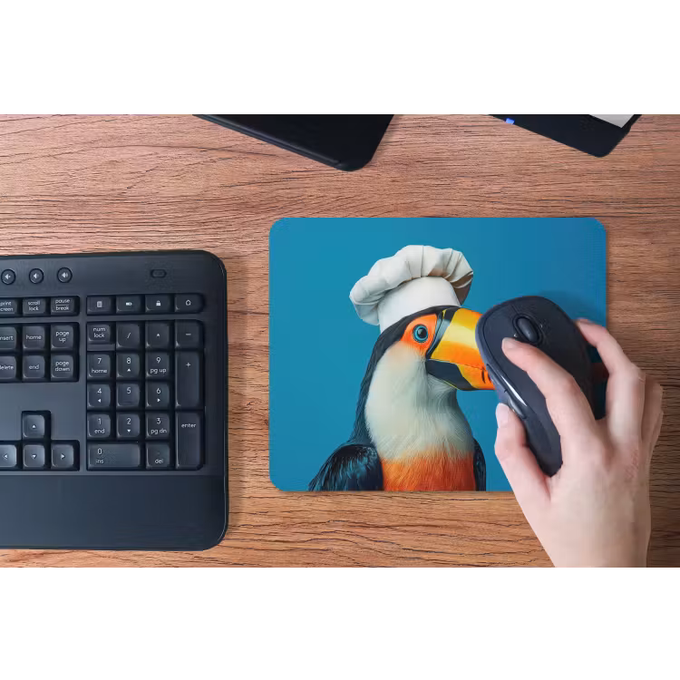 Toekan - Papegaai - Vogel - Koksmuts muismat rubber klein -toetsenbord