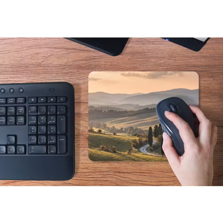 Toscaans - Landschap - Heuvels muismat rubber klein -toetsenbord