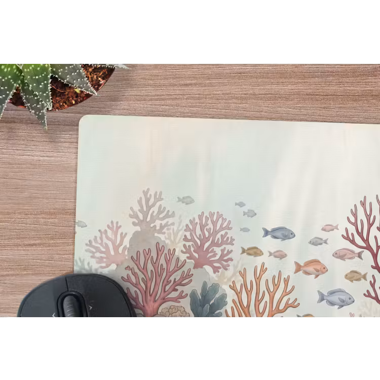 Onderwater - Koraal - Vis - Natuur muismat rubber klein -closeup