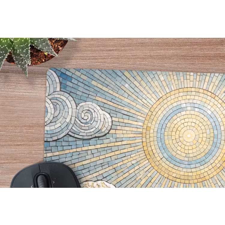 Onderwater - Koraal - Vis - Natuur - Kunst muismat rubber klein -closeup