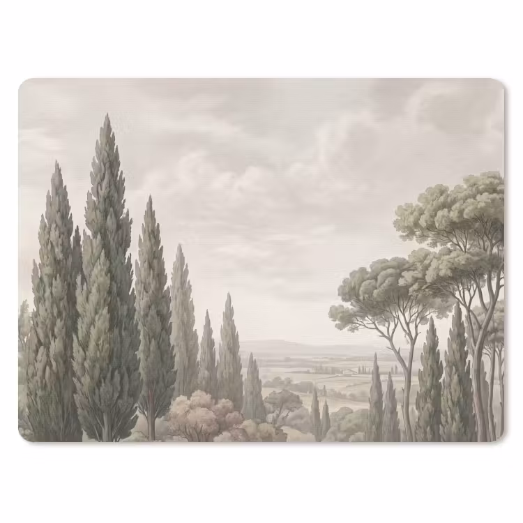 Vallei - Bos - Natuur - Groen muismat rubber klein -3d