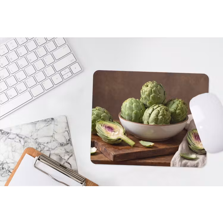 Mouse Pad - Vegetables - Artichoke - Kitchen - Groenten - Artisjok - Keuken muismat rubber klein
