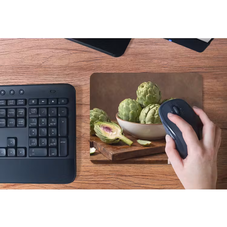 Mouse Pad - Vegetables - Artichoke - Kitchen - Groenten - Artisjok - Keuken muismat rubber klein