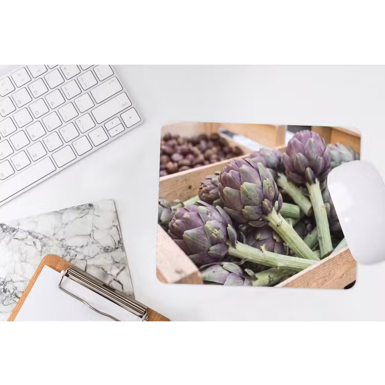 Mouse Pad - Vegetables - Market - Fresh - Groenten - Markt - Vers muismat rubber klein