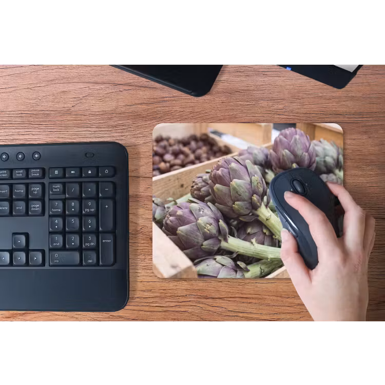 Mouse Pad - Vegetables - Market - Fresh - Groenten - Markt - Vers muismat rubber klein