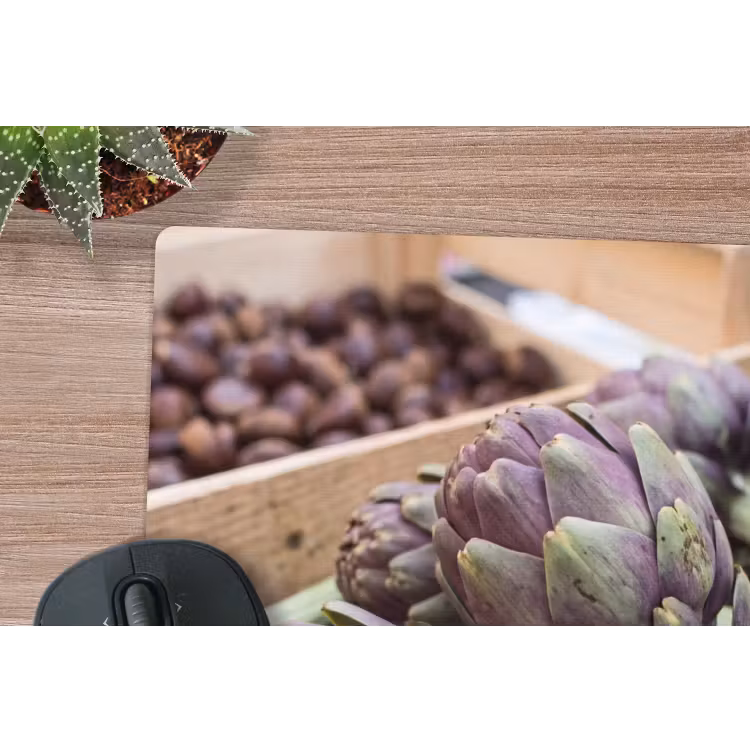 Mouse Pad - Vegetables - Market - Fresh - Groenten - Markt - Vers muismat rubber klein