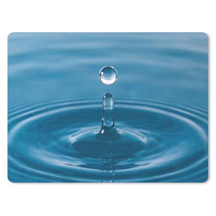 Waterdruppel - Water - Oppervlakte muismat rubber klein -3d