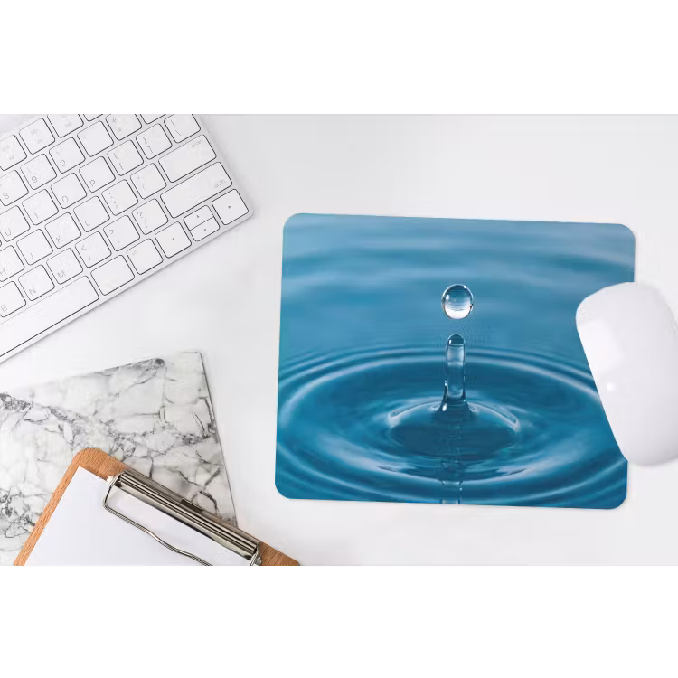 Waterdruppel - Water - Oppervlakte muismat rubber klein -witbureau