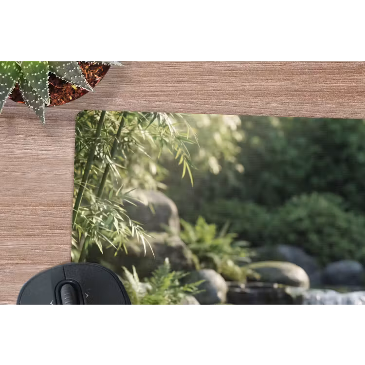Beek - Waterval - Natuur - Groen muismat rubber klein -closeup