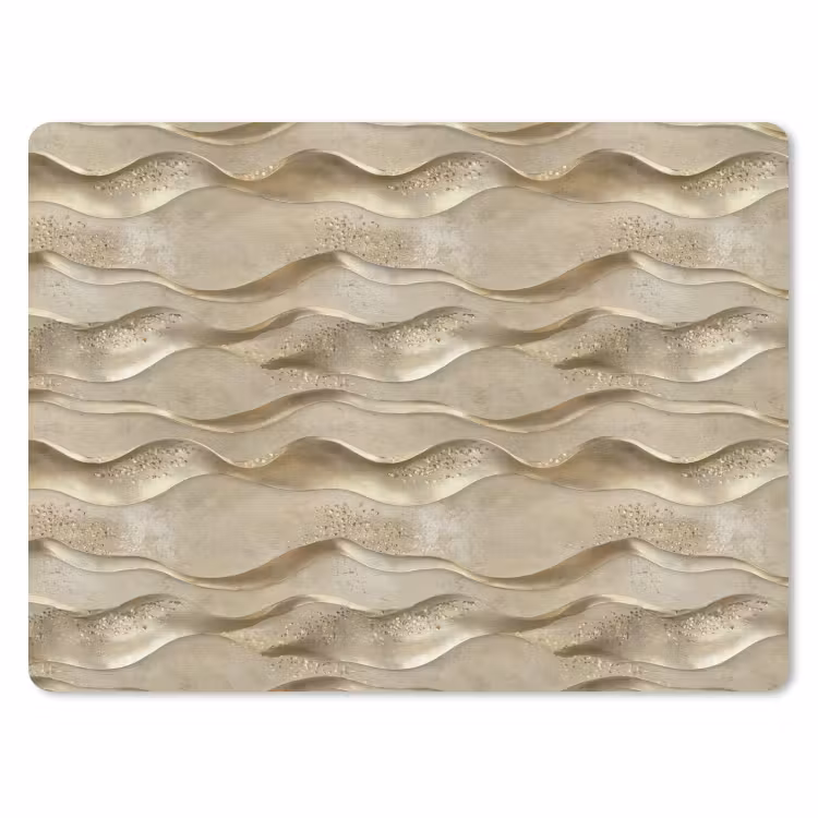 Golven - Patroon - Goud muismat rubber klein 262 -3d