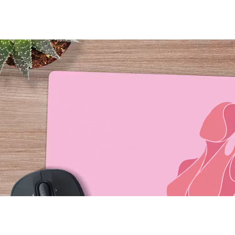 Vrouw - Lichaam - Abstract - Roze muismat rubber klein -closeup