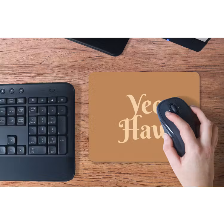 Yee haw - Bruin - Minimalistisch muismat rubber klein -toetsenbord
