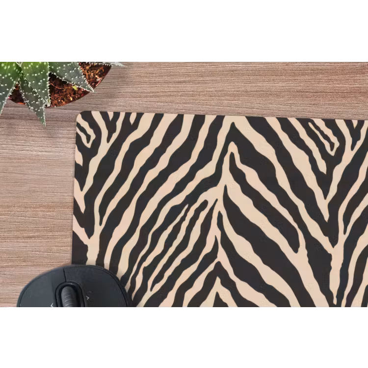 Zebra - Klassiek - Zwart muismat rubber klein 262 -closeup
